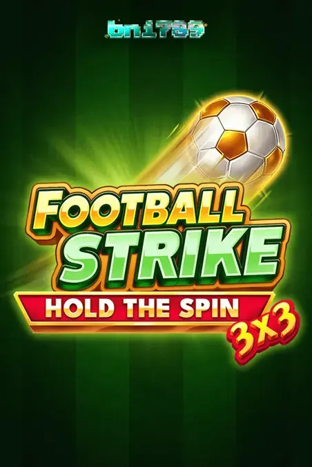 Tampilan visual slot 3x3 Football Strike dengan elemen sepak bola dan simbol klasik